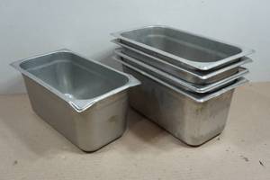 5 Stainless Steel Pans - 7X12.75X5.75