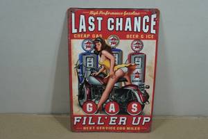 Vintage Style Metal Sign - Last Garage