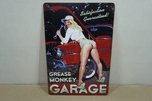 Vintage Style Metal Sign - Grease Monkey Garage