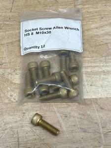 Lot of 12- Socket Screw Allen Wrench HS 8 M10x30