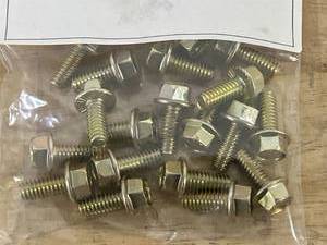 Lot of 100- Grade 5 Hex Flange Bolts 1/4 20x5/8