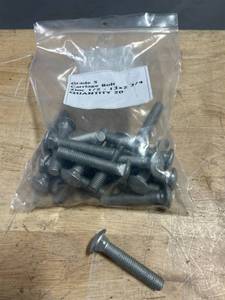 Lot of 20- Grade 5 Carriage Bolts Zinc 12 - 13x2 34