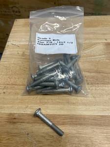 Lot of 20- Carriage Bolt Zinc 38 - 16x2 12