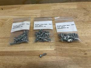 Lot of 60- Grade 5 Hex Bolt - Zinc 14 20x1