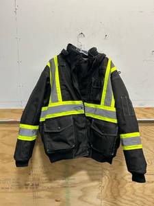  Work King Safety black quilted high-visibility bomber jacket (read description)