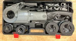Klutch 2in. Electric Pipe Threader, Portable, 28 RPM, 10 Amps, Includes 6 Dies #5800218 Msrp $429.99 see description