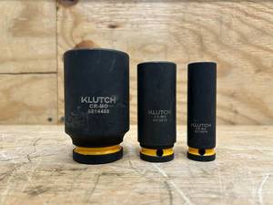 Klutch deep impact sockets (lot of 3)