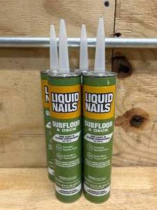 Liquid Nails Lot of Tubes of- Subfloor & Deck Acrylic Latex Construction Adhesive 10 oz