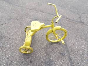 Yellow Trike Lawn Art
