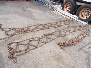 Pair of Tractor Chains with parts chain Heavy tire chains for an H or M Farmall. Size 12.5 x 38 or 13.6 c 38 wheels.
