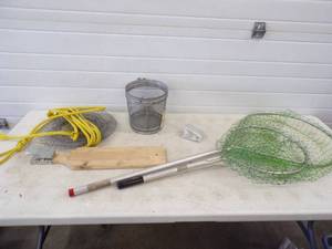 Fishing Nets, Minnow Trap and Fish Cleaning Board