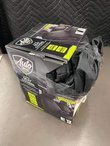 Auto Drive 2-Pack Seat Covers - Black & Teal - Fits Most Vehicles with Removable Headrests