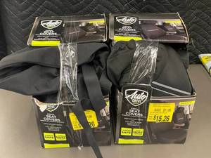 Auto Drive 2-Pack Seat Covers - OEM-Grade Fabric, Airbag Safe, Fits Most Vehicles