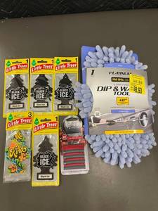 Little Trees Air Fresheners Assorted Black Ice & Be Kind (Lot of 5) DIP & WASH TOOL 48in Pole