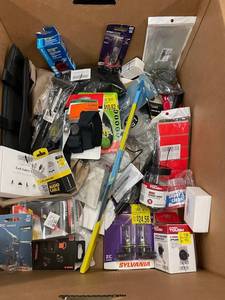 Assorted Automotive Accessories Headlight Bulbs, LED Lights, Cables & Tools