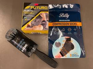 3M Futuro Elbow Support - Kent Detangle & Grooming Brush - Bitly Graduated Compression Socks