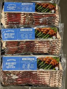 I - Marketside Black Forest Thick Cut Bacon - Real Wood Smoked, 3-Pack, 12oz each