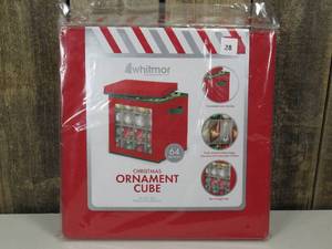 Whitmor Christmas 64 Ornament Stoarge Cube, 12 in x 12 in x 12 in