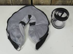 Surgery Collar for Dogs, Cone with Adjustable Strap, Gray, Medium