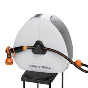 Auto-Rewind Garden Hose Reel-100ft- 1/2in, Ground-Mounted