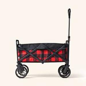 Woolrich - Foldable Wagon, Red & Black Plaid, 180lb limit