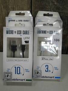 Micro & Lighting To USB Cable (set of 4)