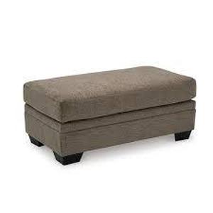 Signature DESIGN BY ASHLEY Stonemeade Gray Polyester Rectangle Accent Medium Ottoman