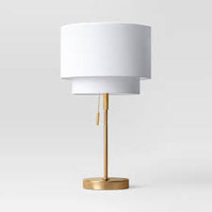 Double Shade Knurled Collection Table Lamp Gold - Threshold