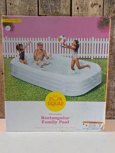 10 x 6 Deluxe Rectangular Family Pool Blue - Sun Squad Inflatable PVC Kit