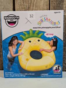 BigMouth, Squishmallows Maui the Pineapple Pool Float, 51.6 x 41.7 x 13.4
