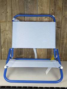 Blue Low-Seat Beach Chair