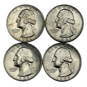 (4) Washington Silver Quarters - Higher Grade