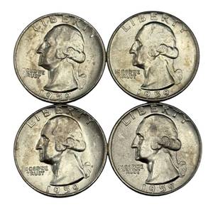 (4) Washington Silver Quarters - Higher Grade