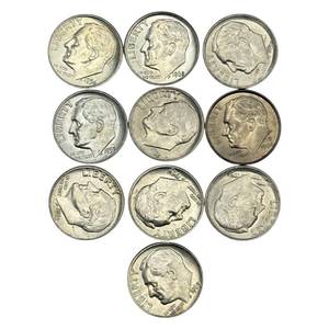 (10) Roosevelt Silver Dimes - Higher Grade