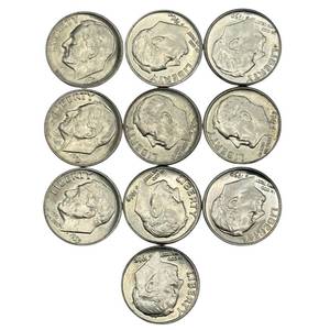 (10) Roosevelt Silver Dimes - Higher Grade