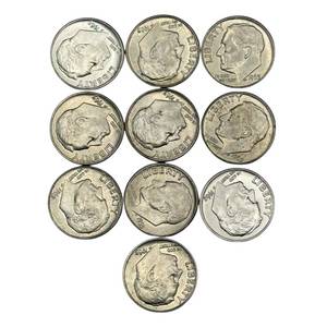 (10) Roosevelt Silver Dimes - Higher Grade