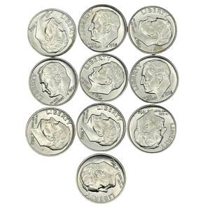 (10) Roosevelt Silver Dimes - Higher Grade