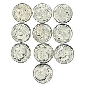 (10) Roosevelt Silver Dimes - Higher Grade