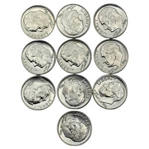 (10) Roosevelt Silver Dimes - Higher Grade