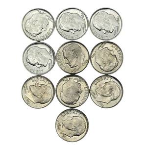 (10) Roosevelt Silver Dimes - Higher Grade