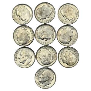 (10) Roosevelt Silver Dimes - Higher Grade