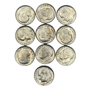(10) Roosevelt Silver Dimes - Higher Grade