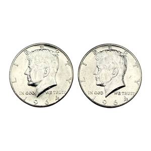 (2) 1964 Silver Kennedy Half Dollar - Higher Grade