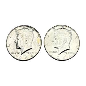 (2) 1964 Silver Kennedy Half Dollar - Higher Grade