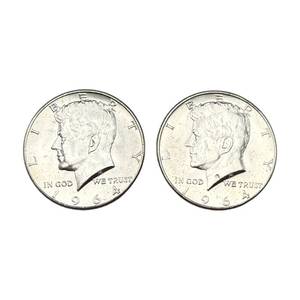 (2) 1964 Silver Kennedy Half Dollar - Higher Grade