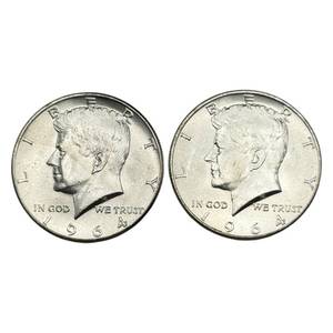 (2) 1964 Silver Kennedy Half Dollar - Higher Grade
