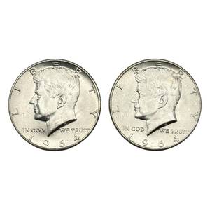(2) 1964 Silver Kennedy Half Dollar - Higher Grade