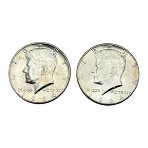 (2) 1964 Silver Kennedy Half Dollar - Higher Grade