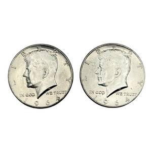 (2) 1964 Silver Kennedy Half Dollar - Higher Grade