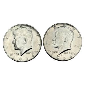 (2) 1964 Silver Kennedy Half Dollar - Higher Grade